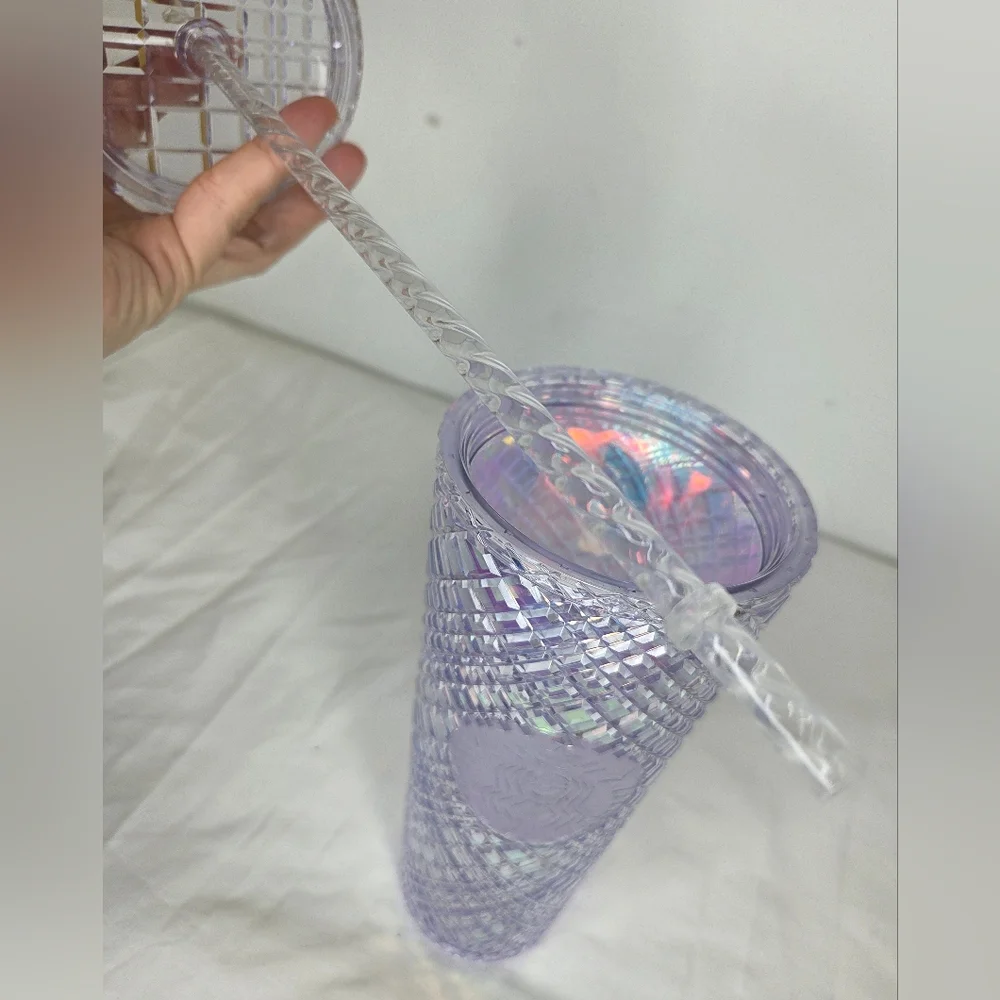 Starbucks 2022 - 24oz. Iridescent Lavender Diamond-Cut Cold Cup"Limited Edition" - Picture 8 of 9